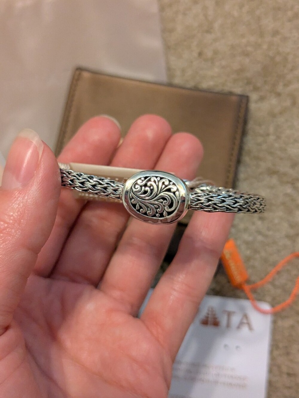 NWT Devata Bali Filigree Sterling Silver Bracelet